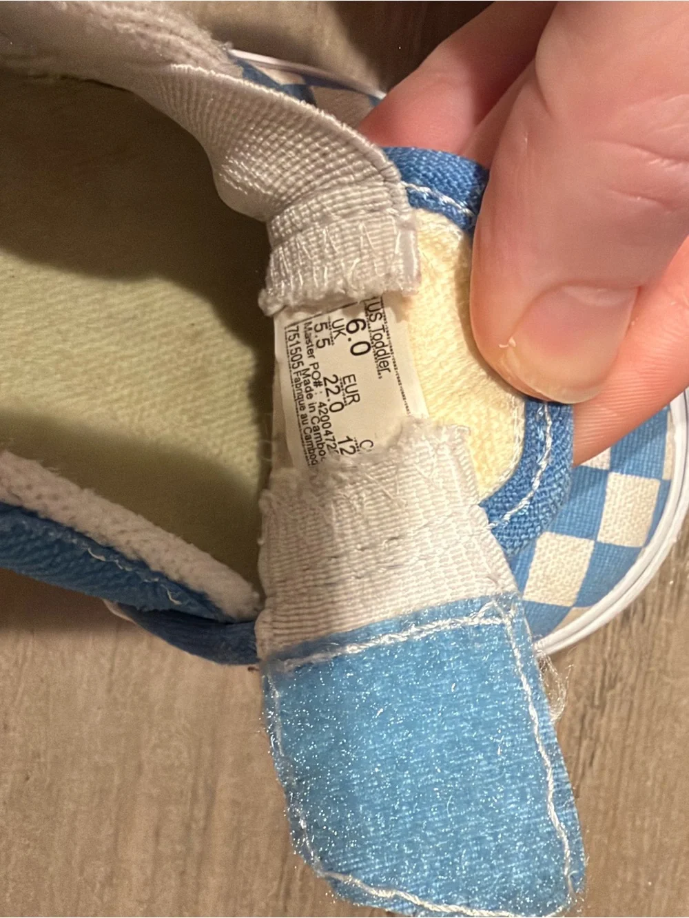 Vans only worn